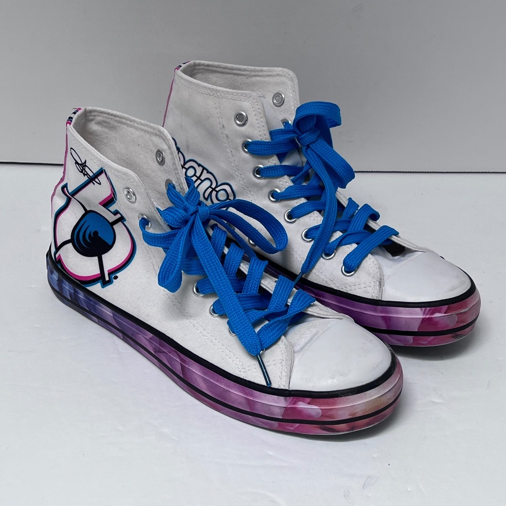 Bang Energy‎ Drink White High Top Sneakers Womens Size 7.5 / Mens 6.5